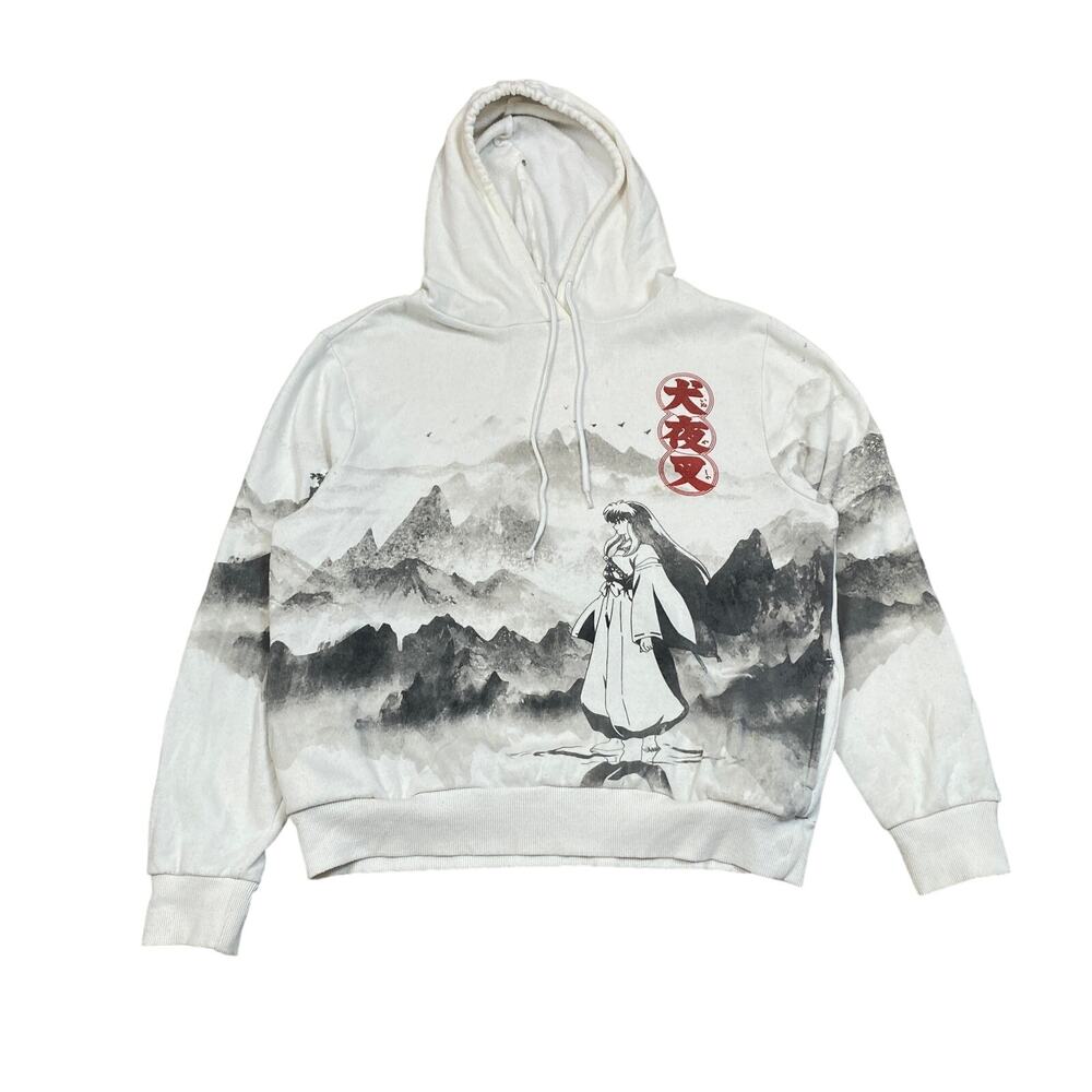 Inuyasha Japanese Print AOP Boxy Hoodie 2009 Men's Small Anime